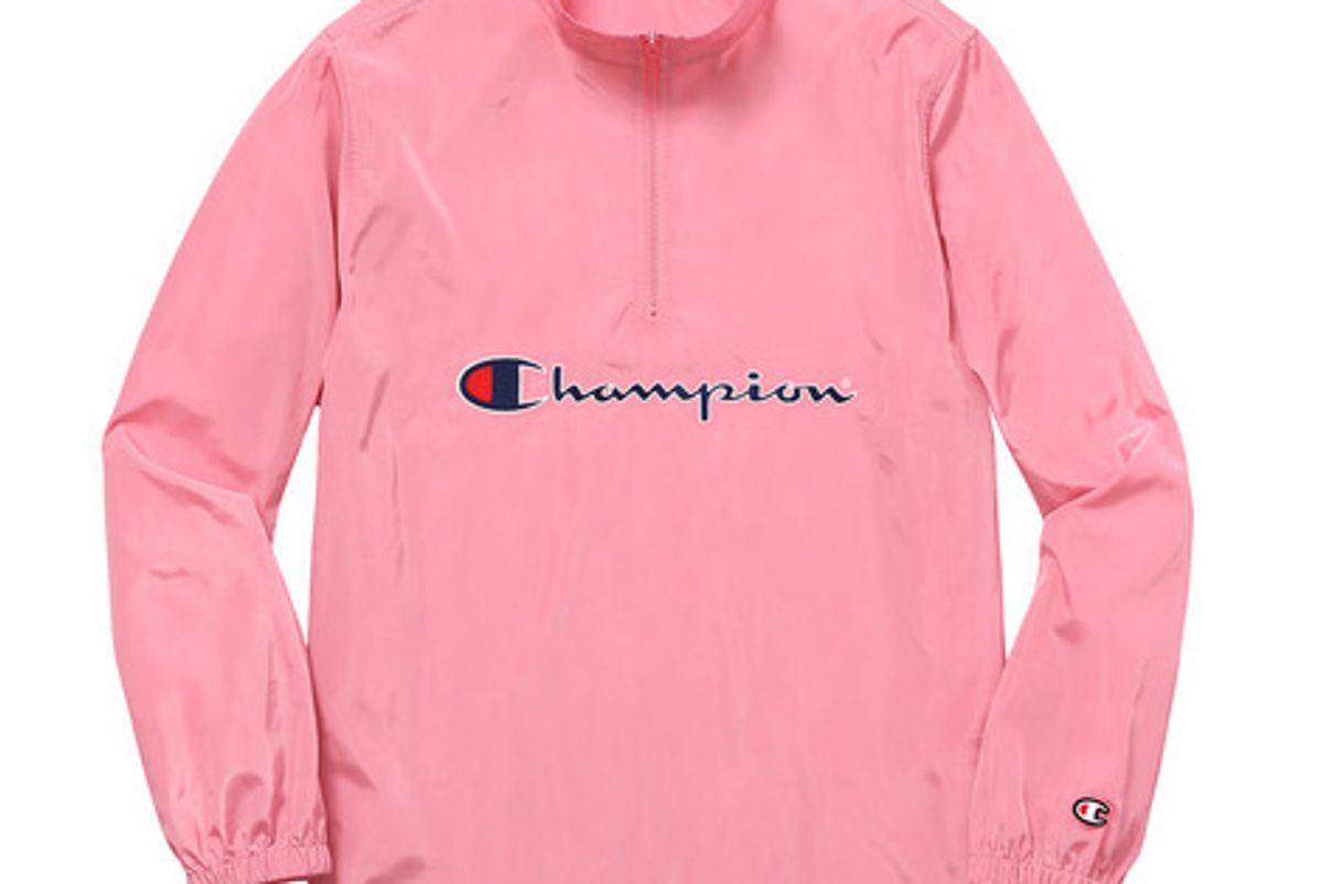 Champion Half Zip Pullover in Pink