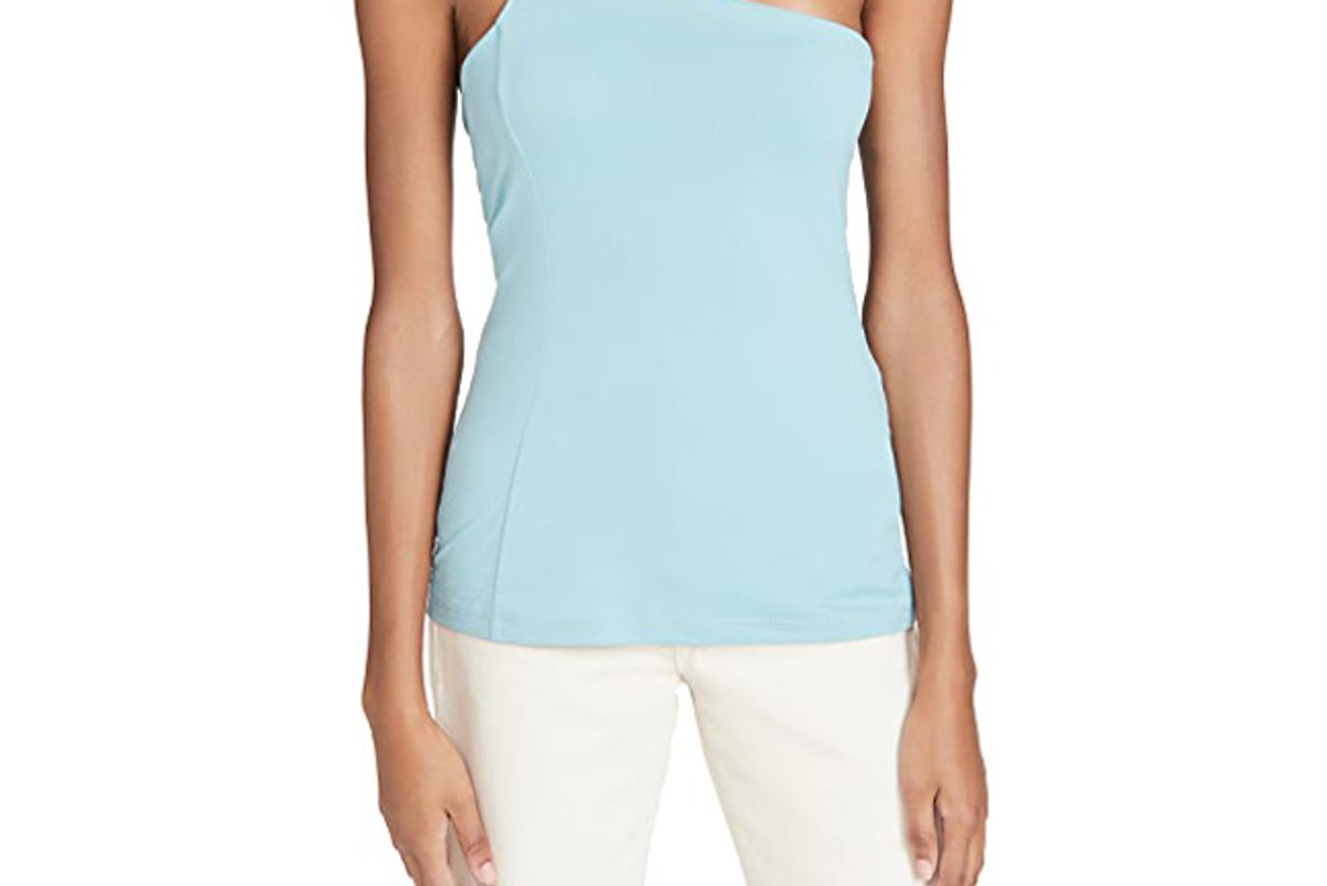 susana monaco one shoulder top