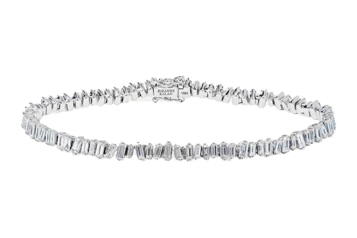 suzanne kalan 18 karat white gold diamond bracelet