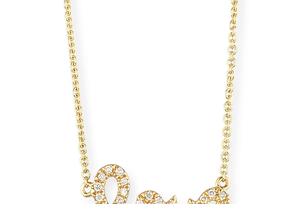 sydney evan small gold diamond love necklace