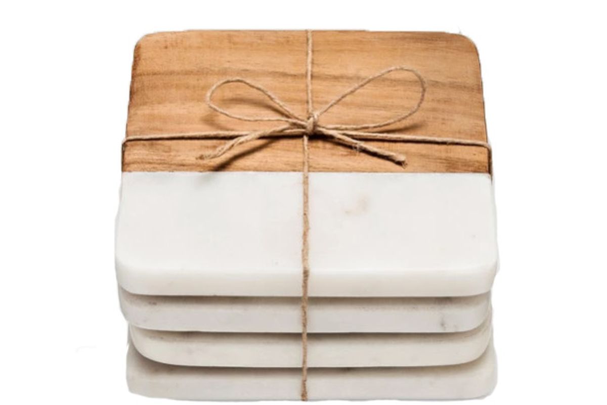 target marble wood coasters set of 4white brown
