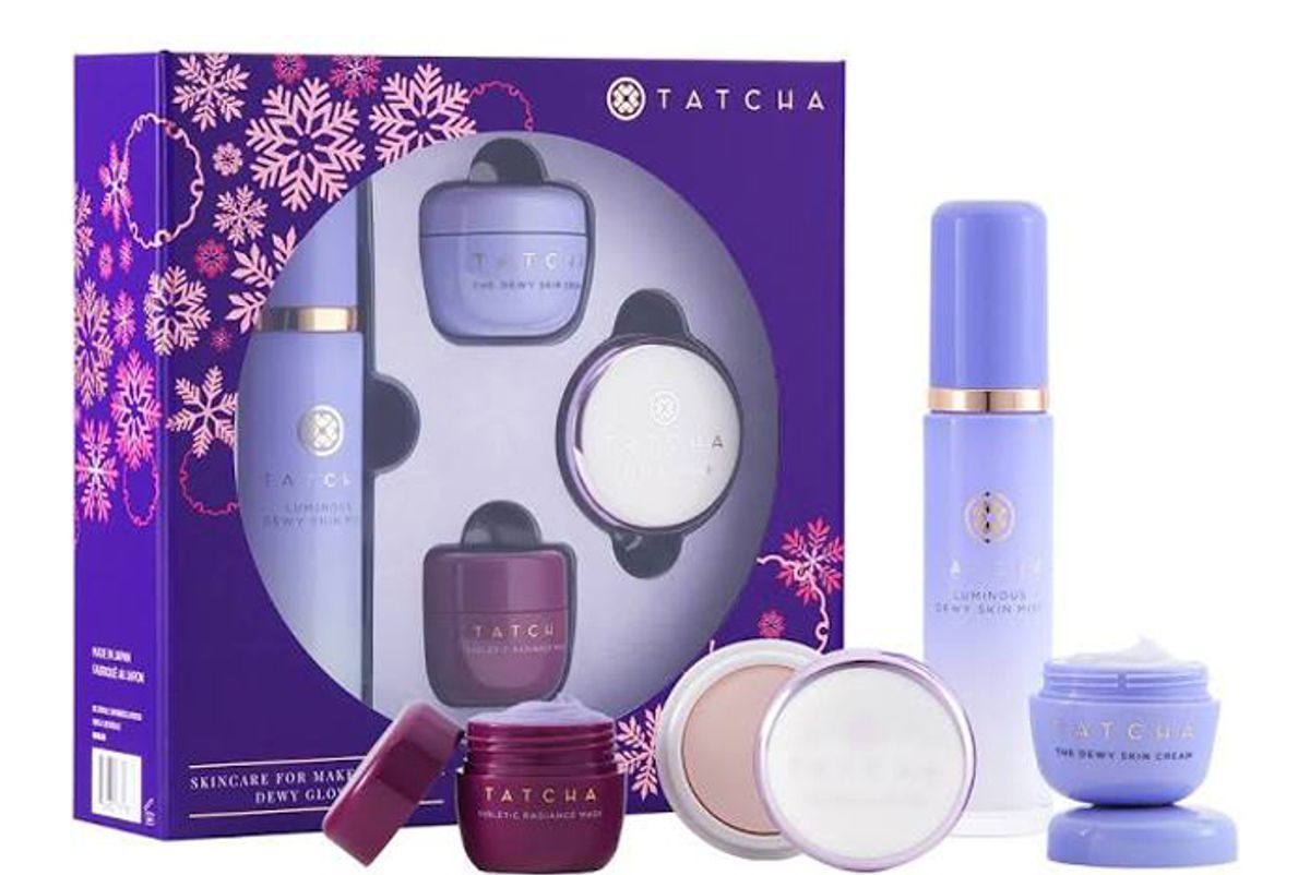 tatcha skincare for makeup lovers dewy glow set