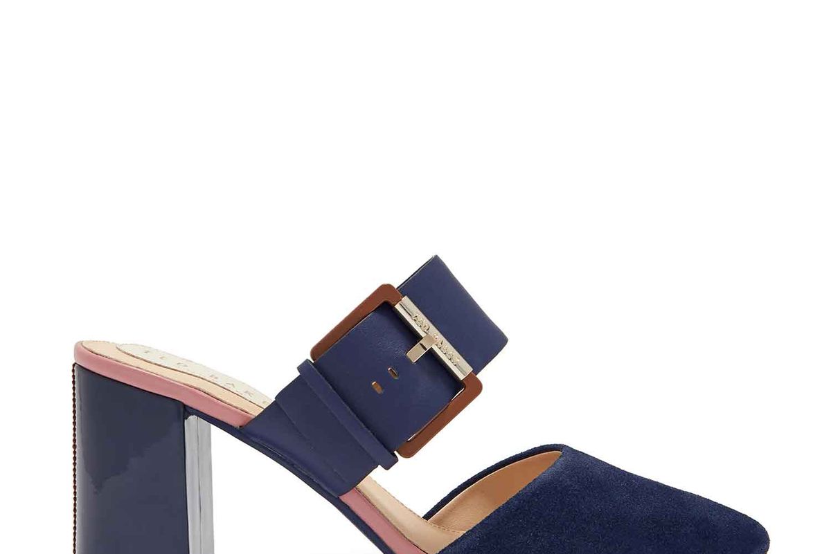 ted baker ipinxa suede block heel mules