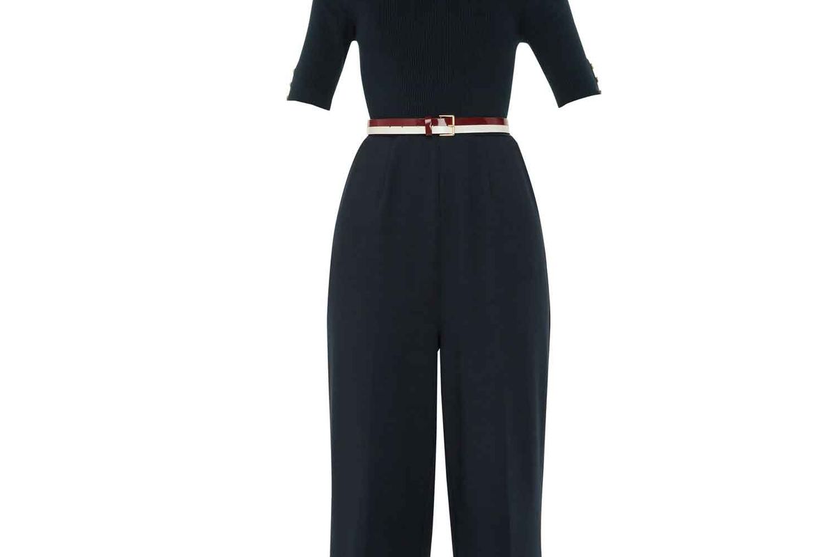 ted baker lesliee knit woven jumpsuit