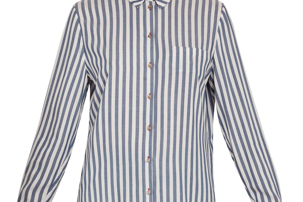 ted baker norona open collar striped shirt