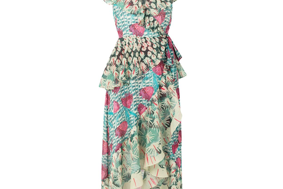 temperley london garden cacti printed dress