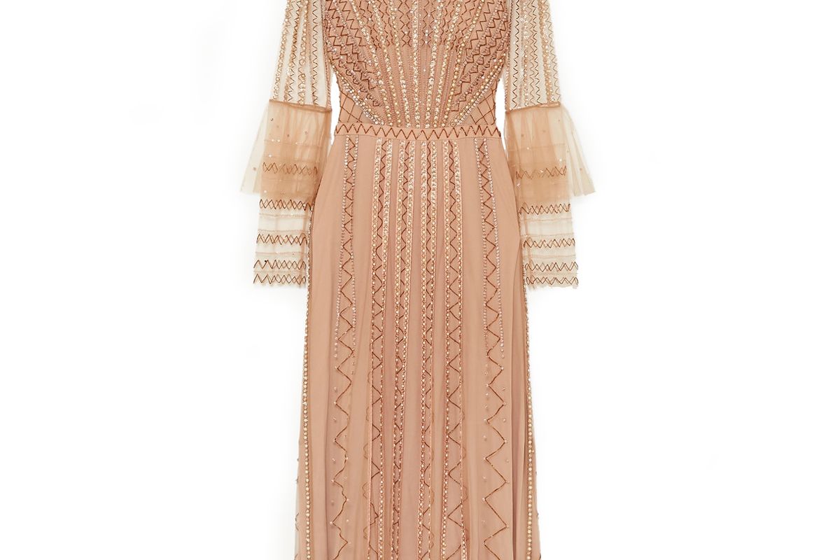 temperley london queenie embellished tulle midi dress