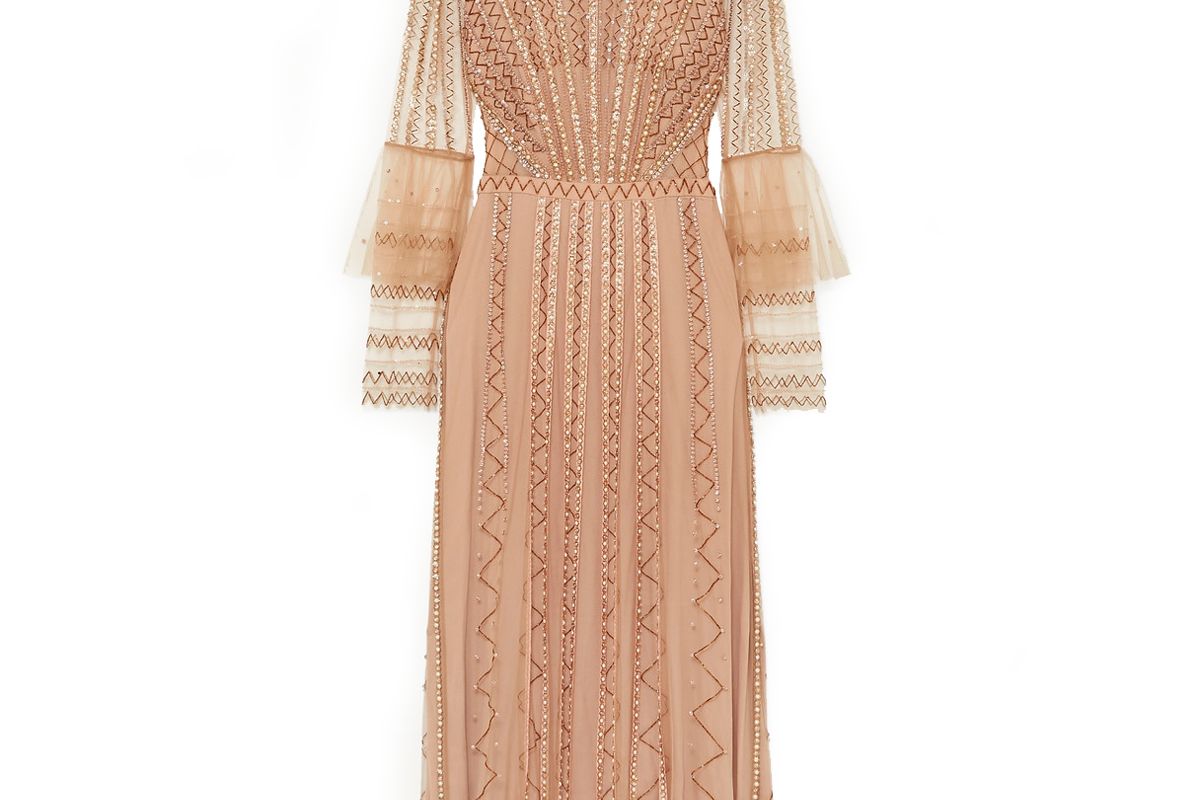 temperley london queenie embellished tulle midi dress