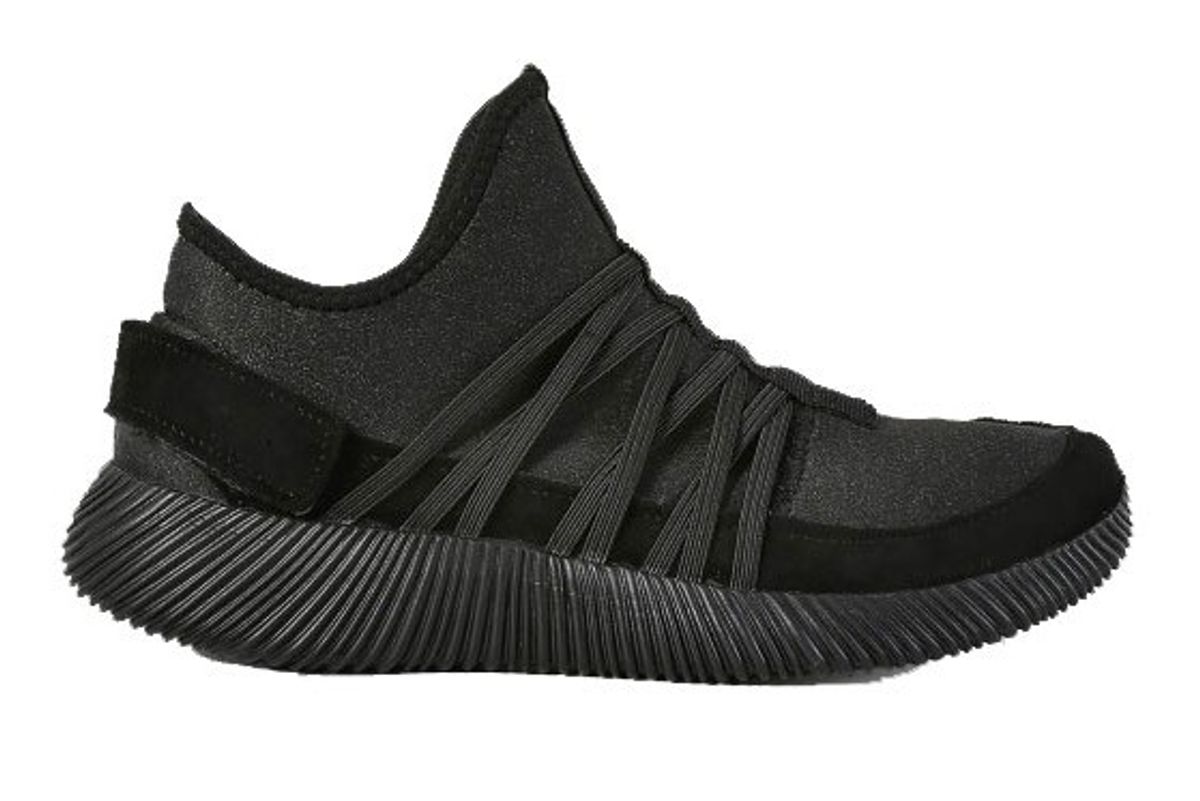 Textured Sole Slide On Sneakers Black