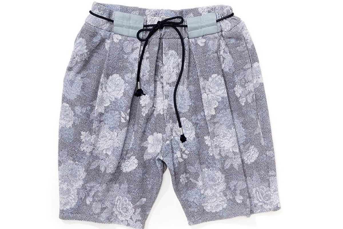 Floral Box Pleated Beach Short