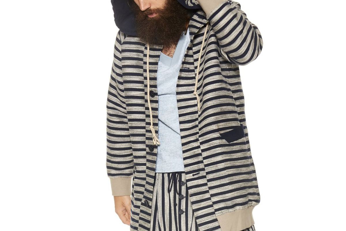 Stripe Cocoon Hoodie