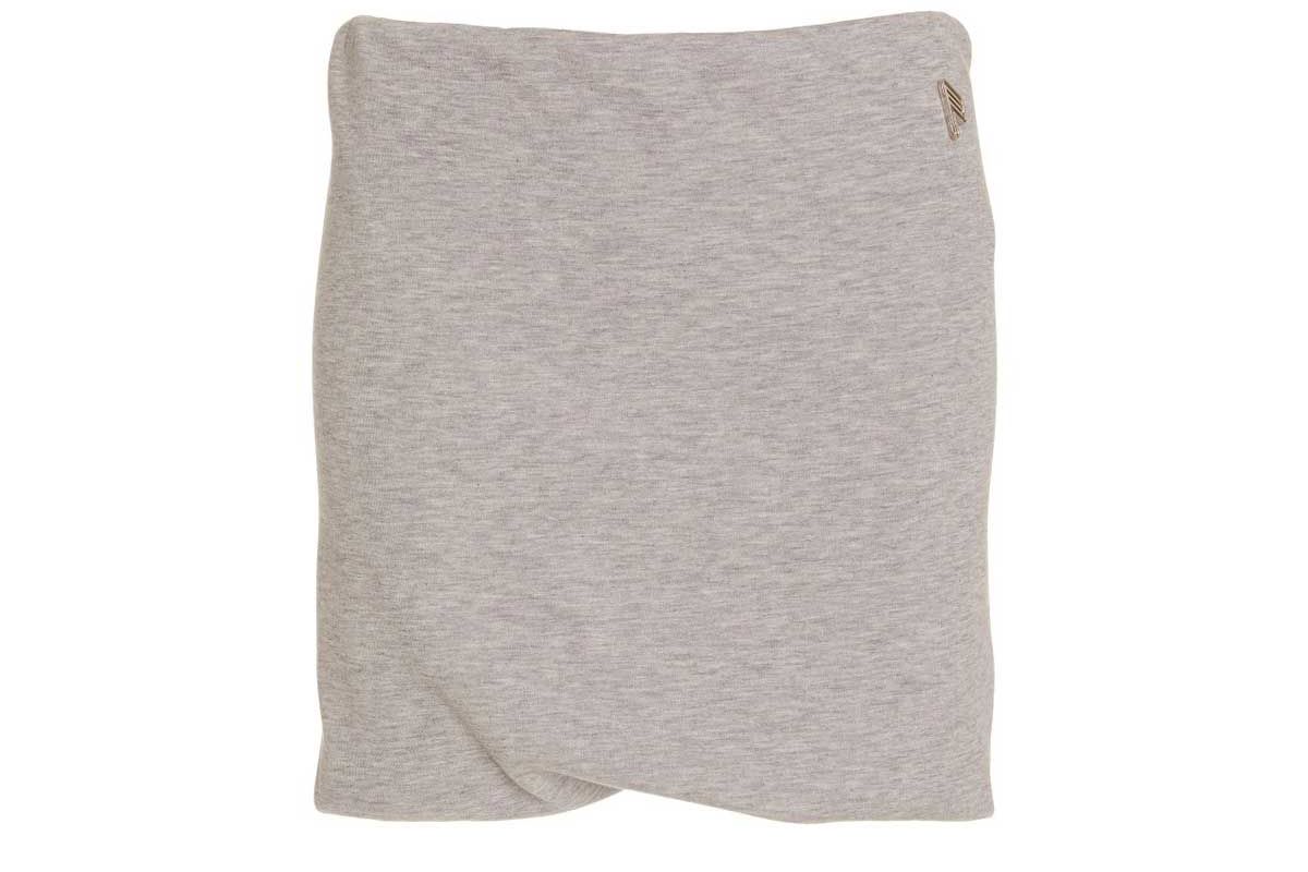 the attico ezra draped cotton blend jersey mini skirt