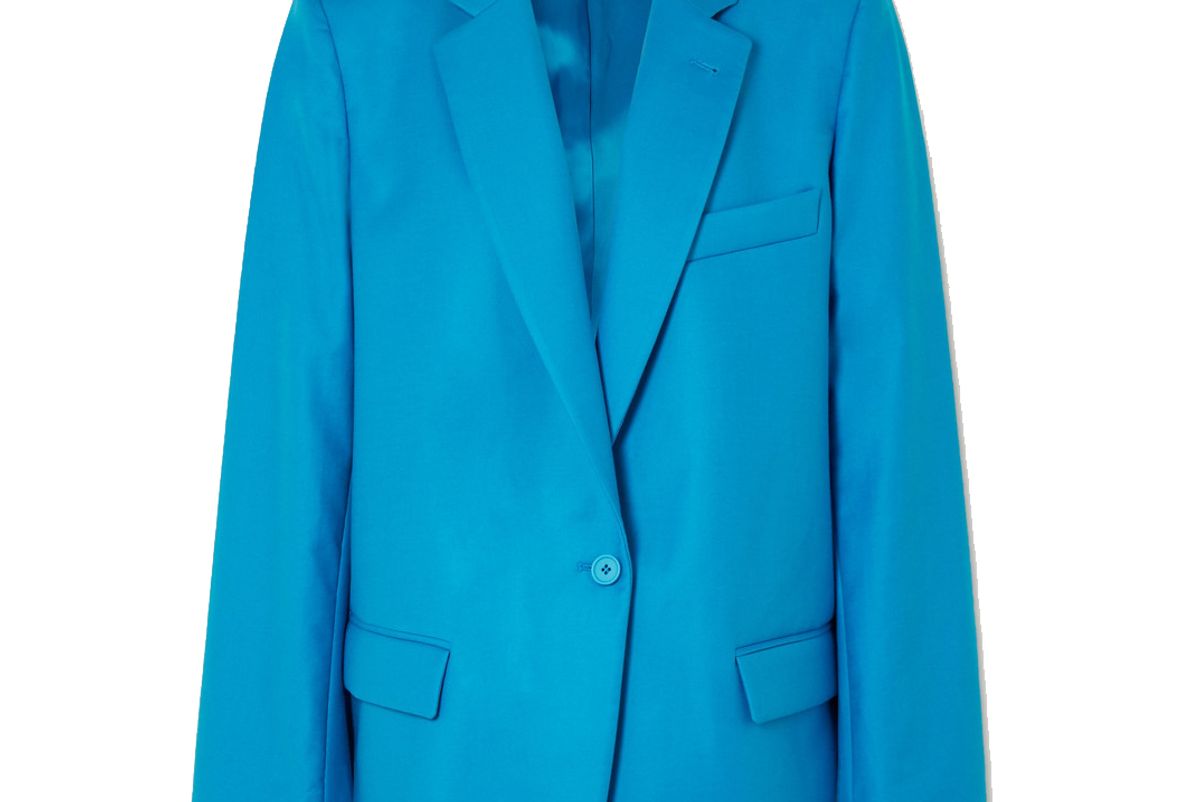 the attico oversized cotton blend gabardine blazer