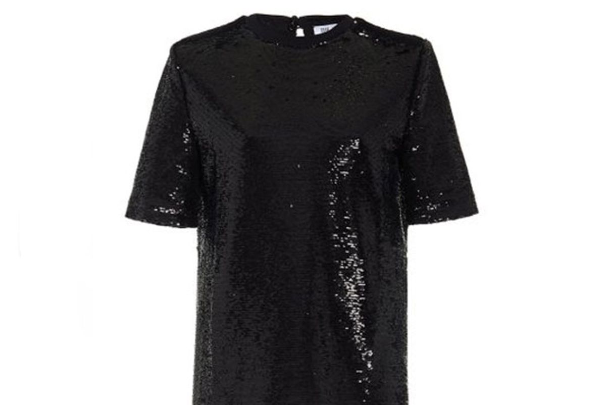 the attico padded shoulder sequined t shirt