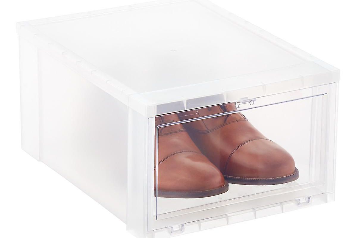 the container store large drop-front shoe box case
