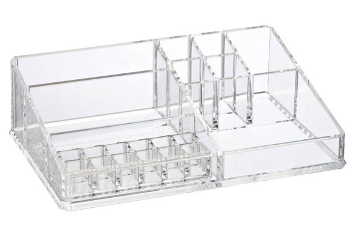 the container store luxe acrylic makeup organizer storage kit
