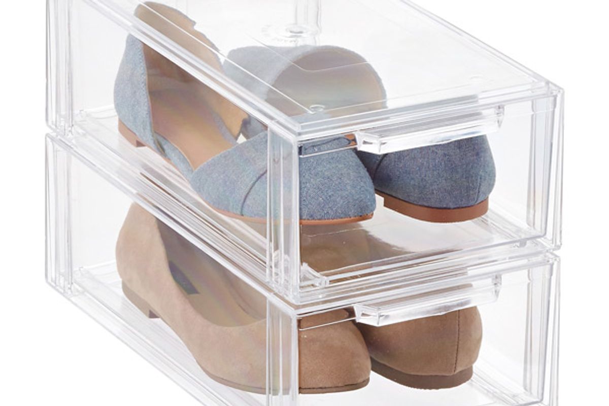 the container store stackable small shoe drawer