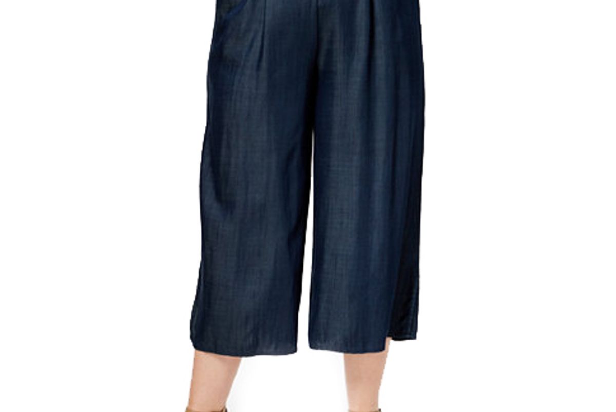 Trendy Plus Size Cropped Wide-Leg Pants