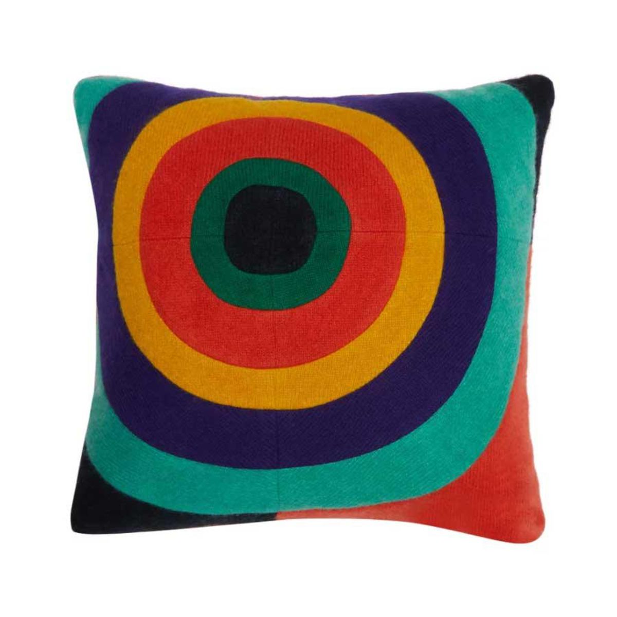 the elder statesman bullseye cashmere cushion