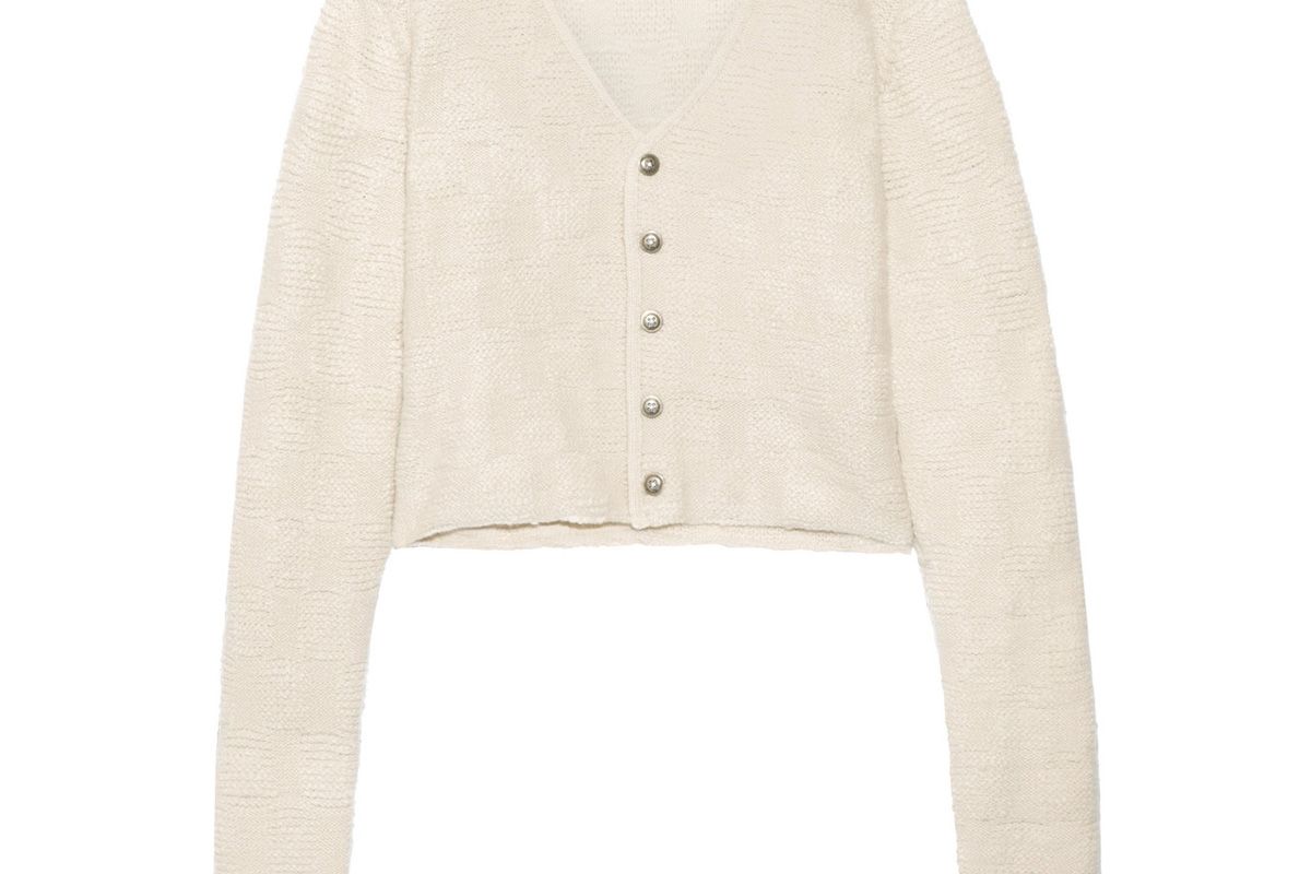 the elder statesman cropped cashmere cardigan