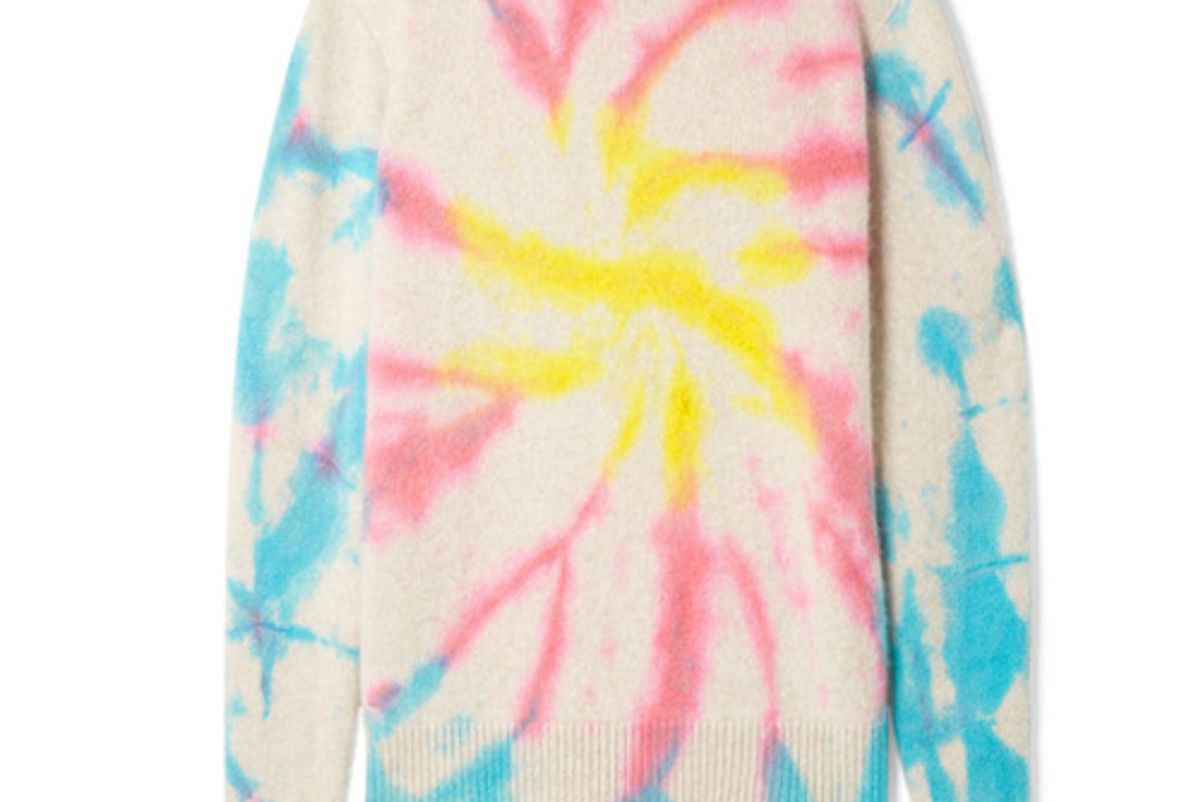 the elder statesman cyclone tie dyed cashmere sweater