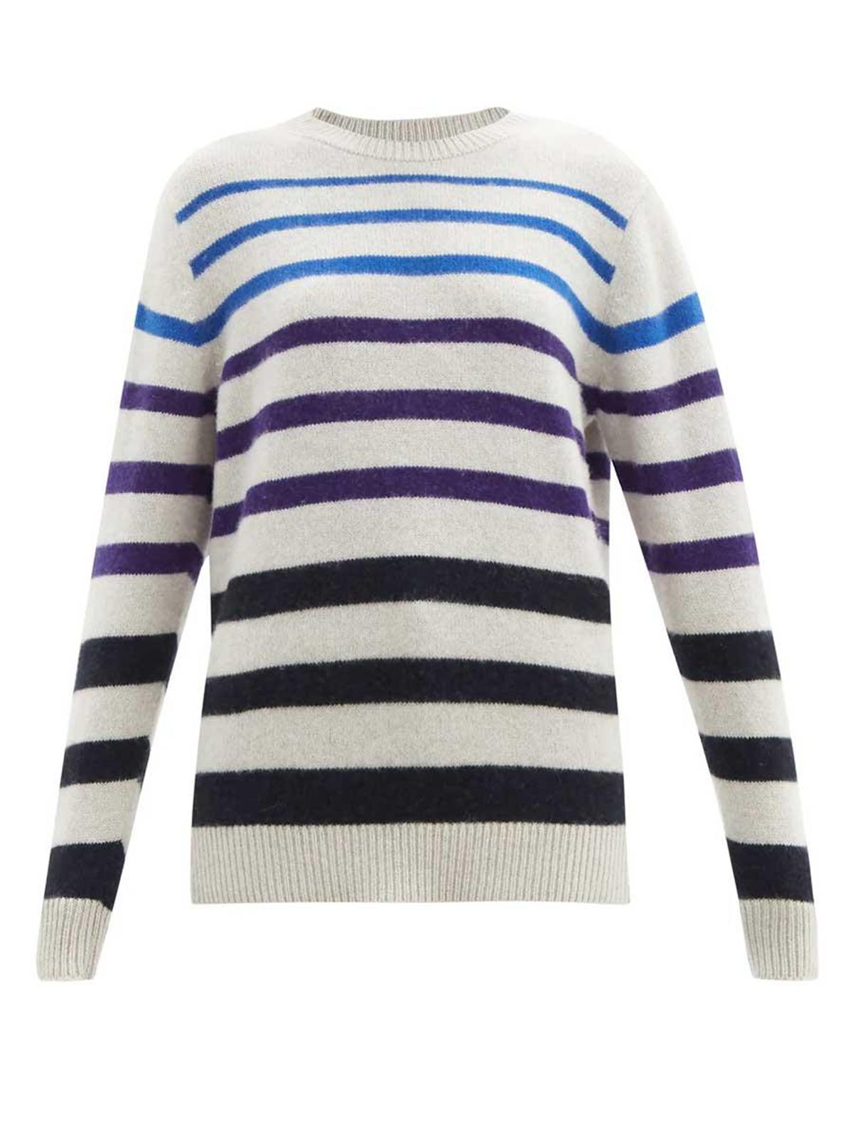 the elder statesman gradient stripe cashmere sweater