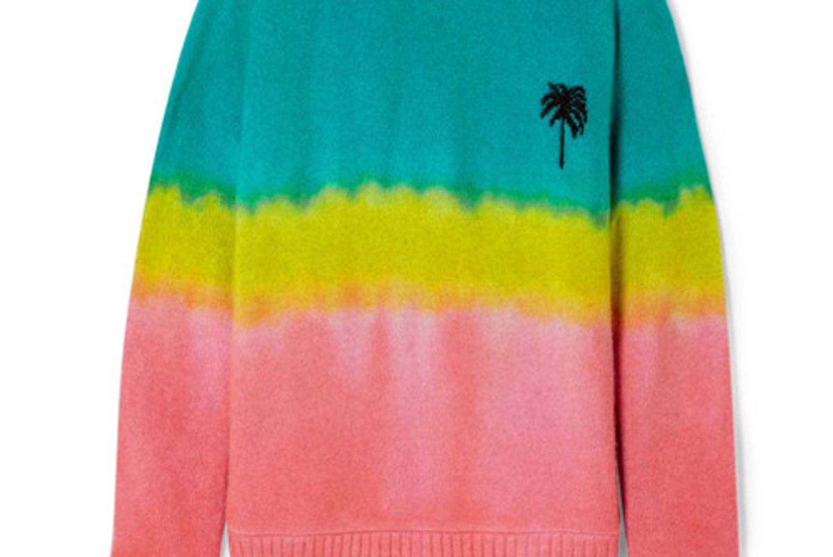 the elder statesman oversized tie dyed cashmere sweater