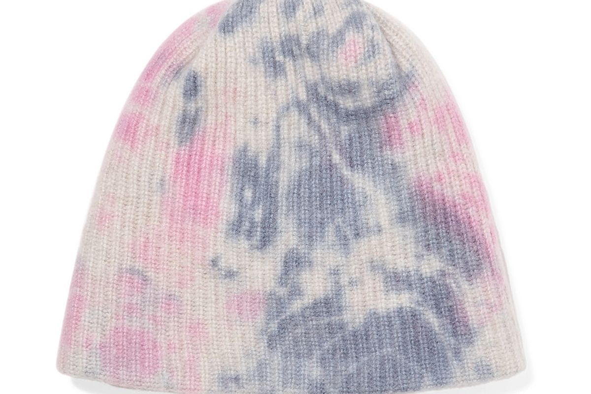 the elder statesman tie dyed cashmere beanie