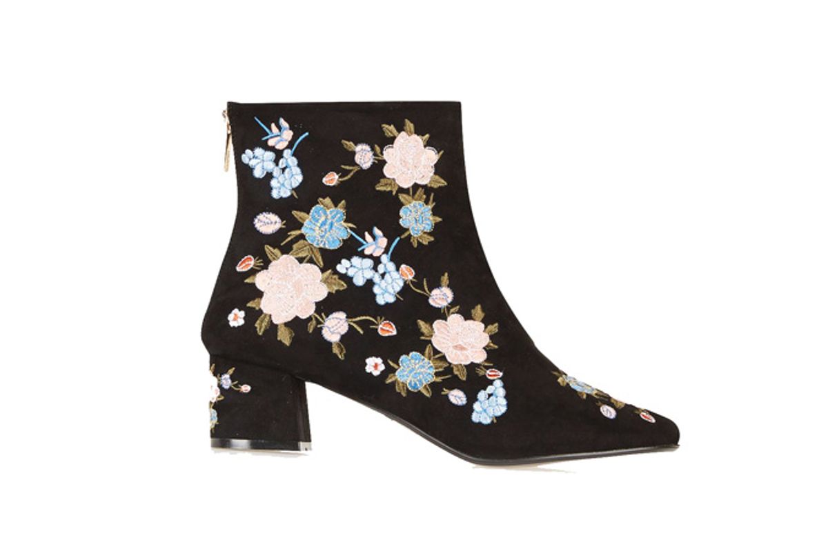 Blossom Floral Ankle Boots