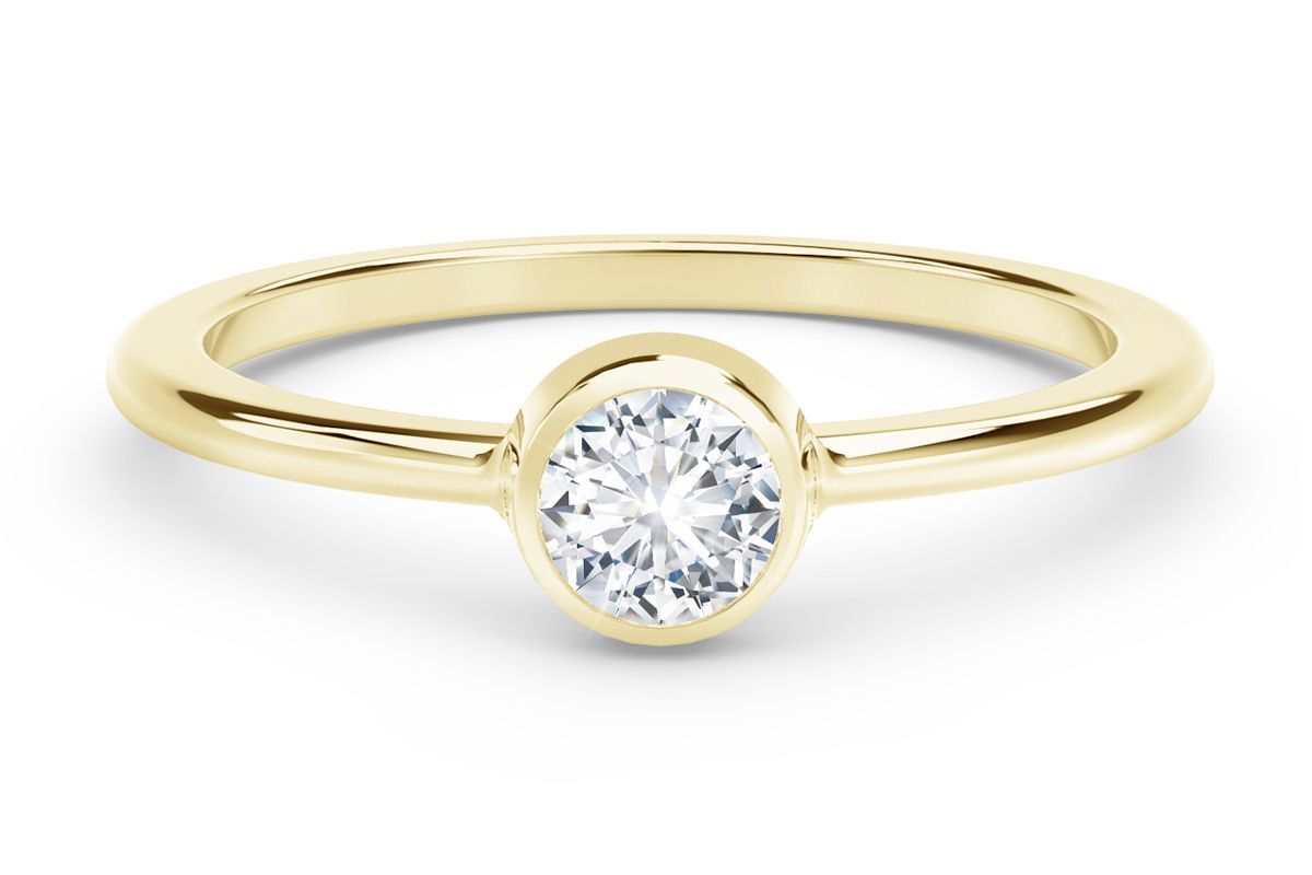 the forevermark tribute collection classic bezel stackable ring