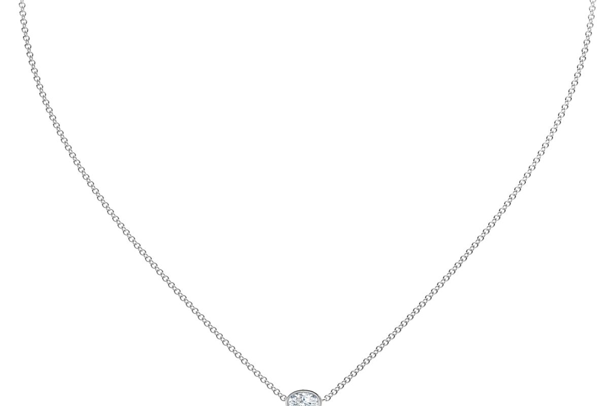 the forevermark tribute collection oval diamond necklace