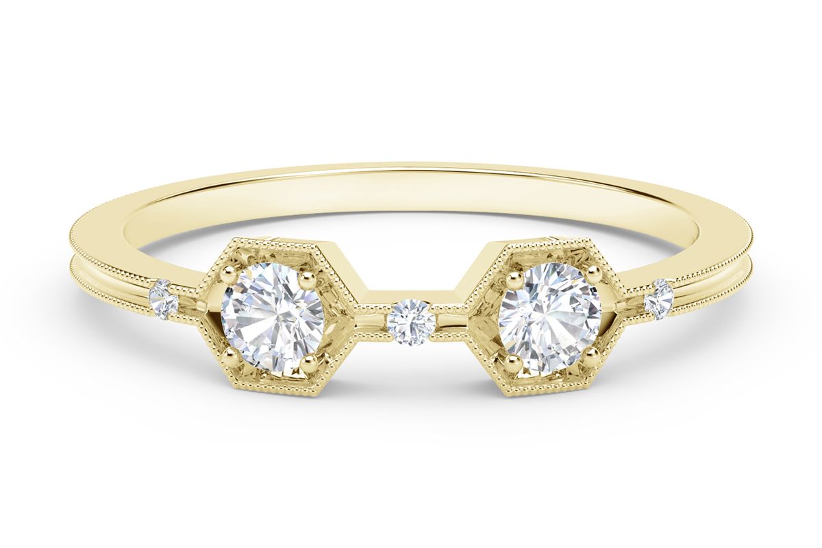 the forevermark tribute collection two stone diamond ring