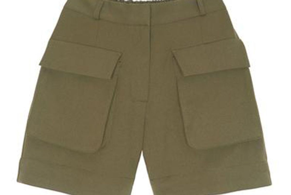 the frankie shop cargo shorts army green