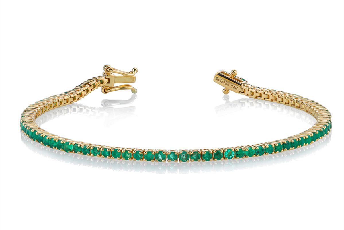 the last line emerald perfect tennis bracelet