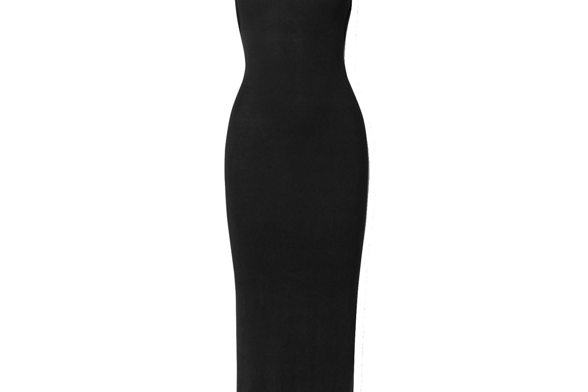 the line by k avalon one shoulder stretch jersey midi dress