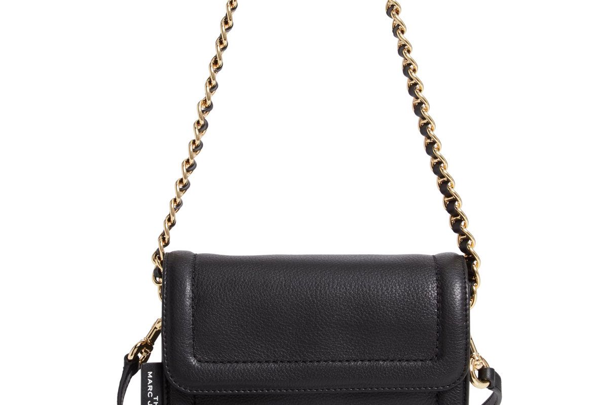 the marc jacobs the mini cushion leather shoulder bag