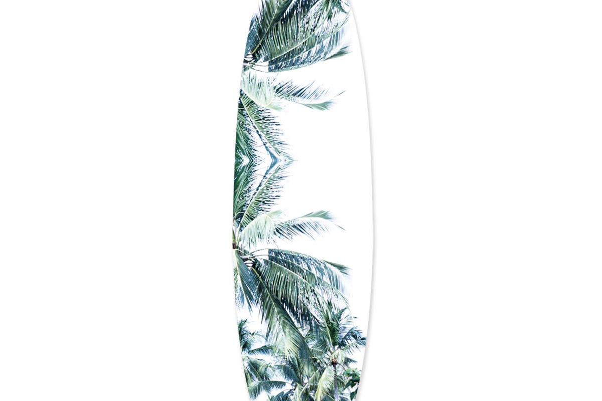 the oliver gal artist co palm trees surfboard original art