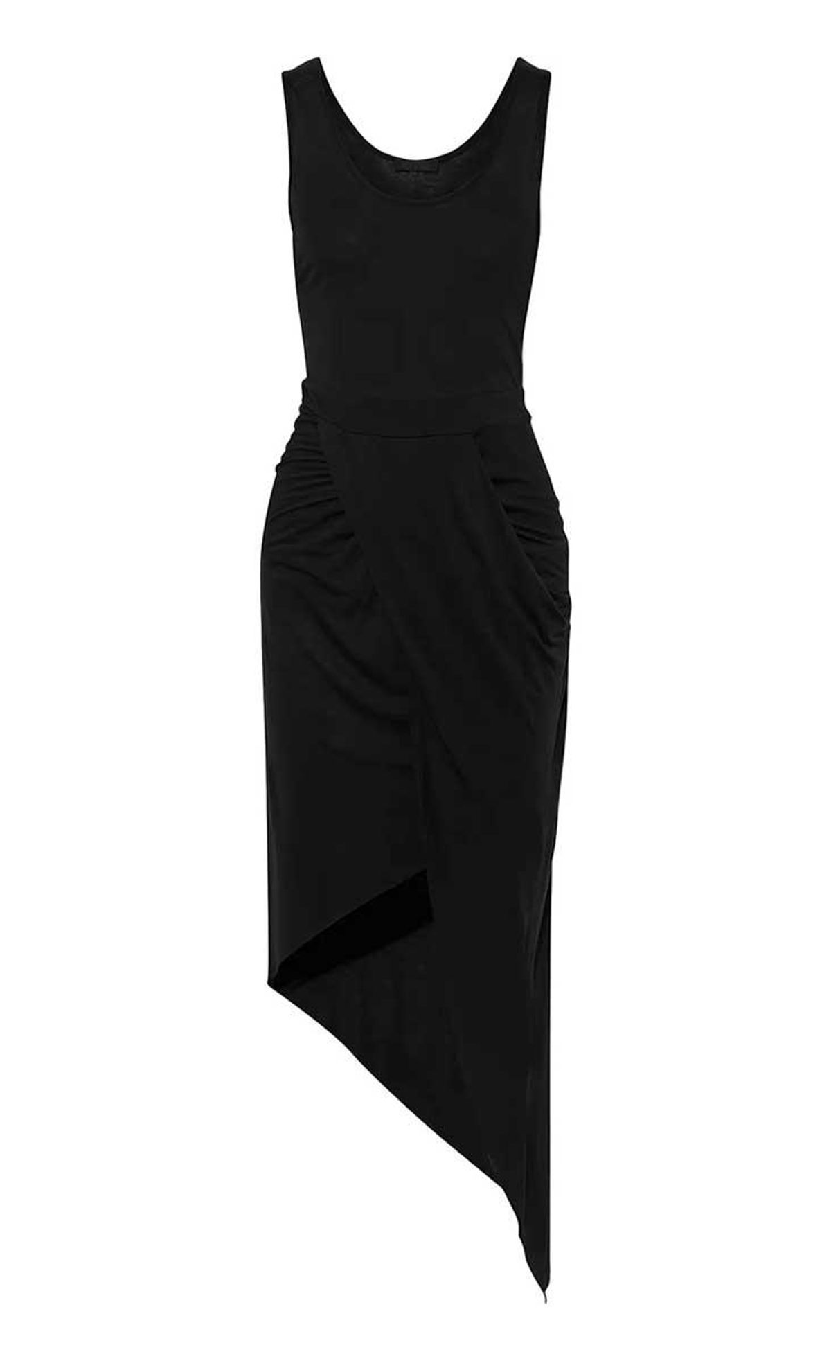 the range asymmetric draped modal blend jersey dress