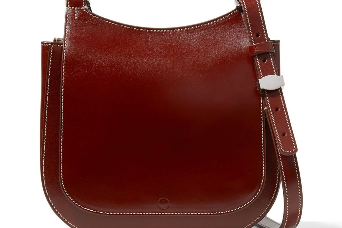 the row hunting 9 patent leather shoulder bag