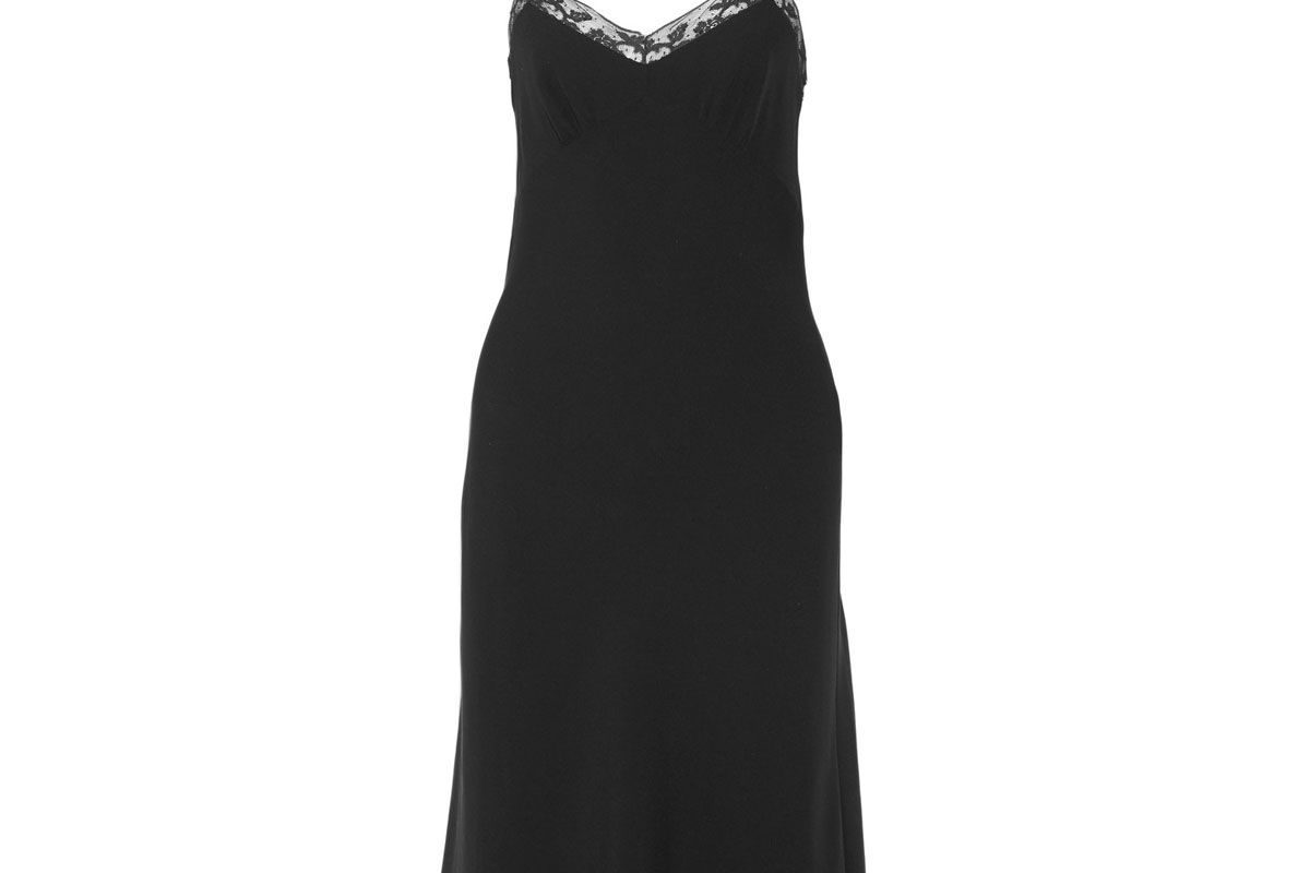 Santi Lace-Trimmed Silk-Crepe Dress