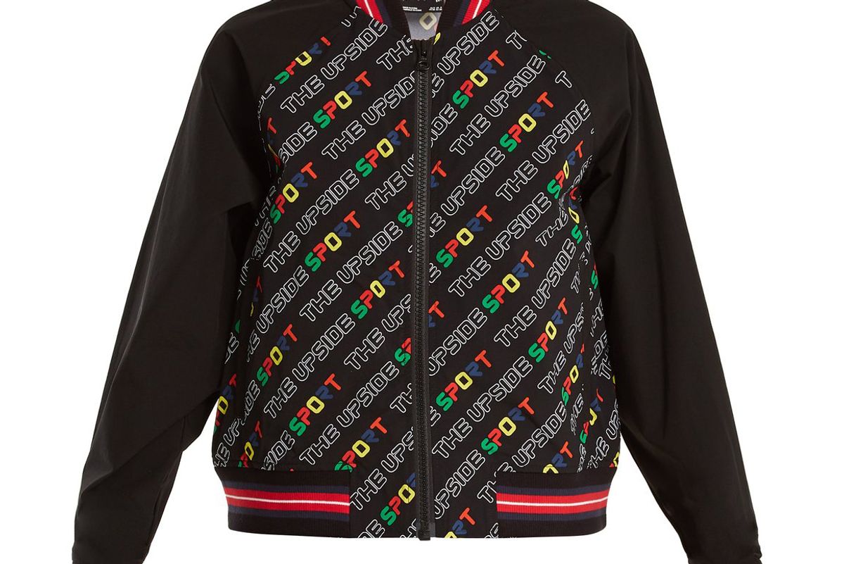 the upside sport logo-print bomber jacket