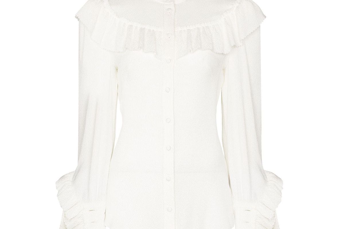 the vampire's wife frill seeker ruffled cotton shirt