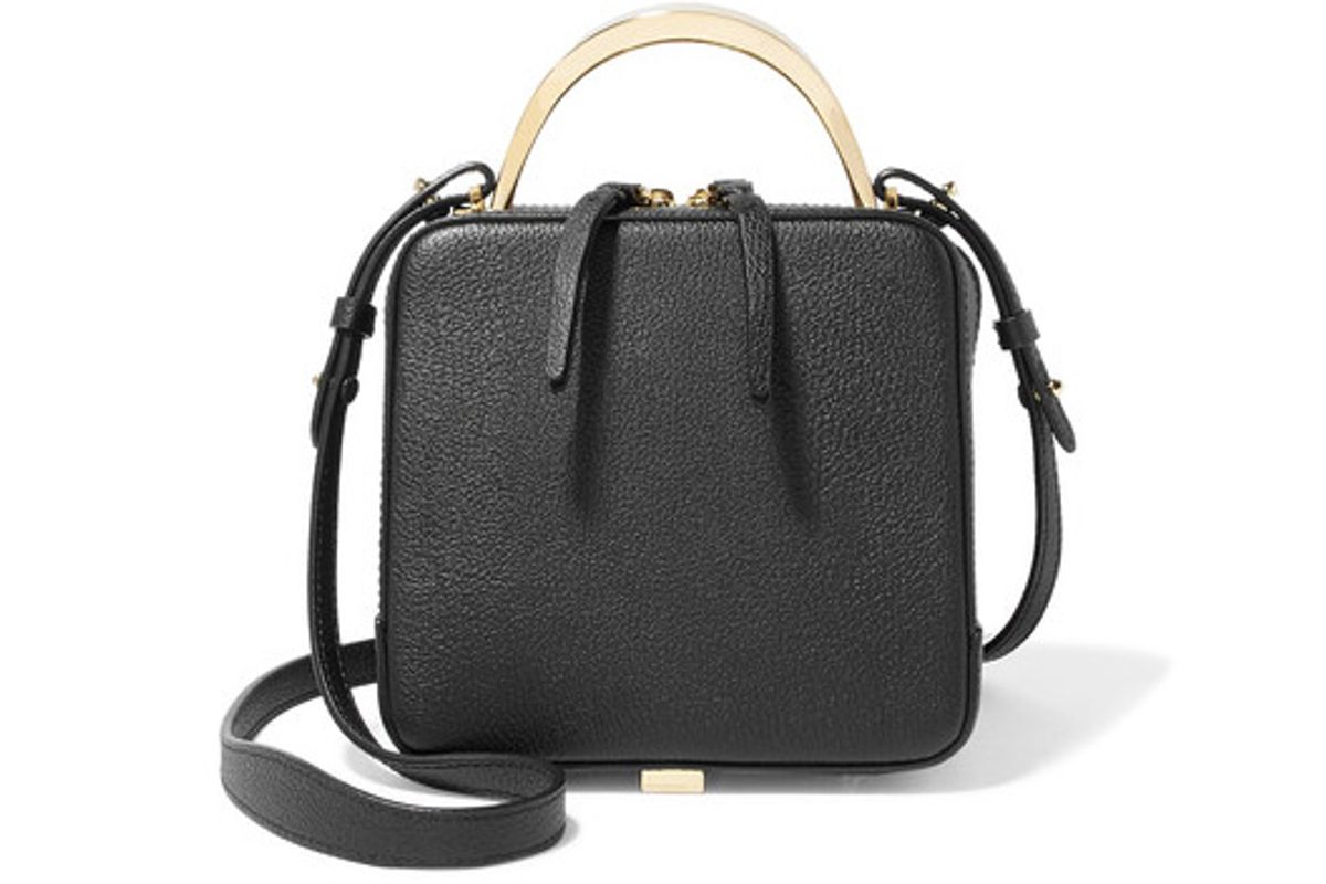 Cube Mini Textured-leather Shoulder Bag