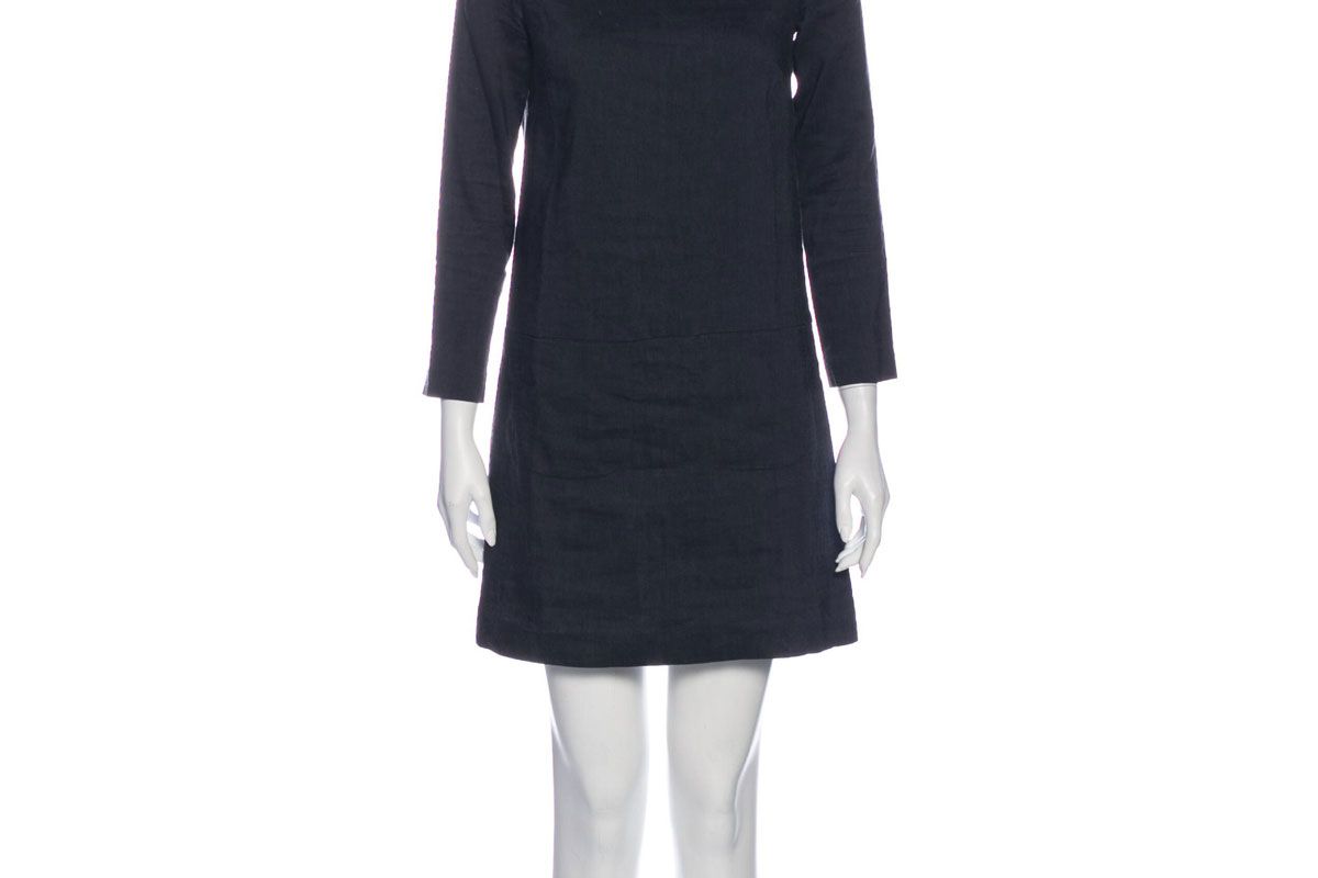 theory crew neck mini dress