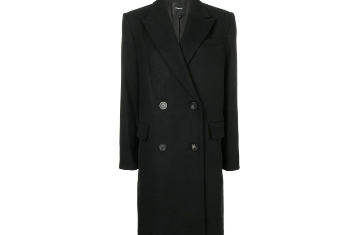 theory double breasted coat