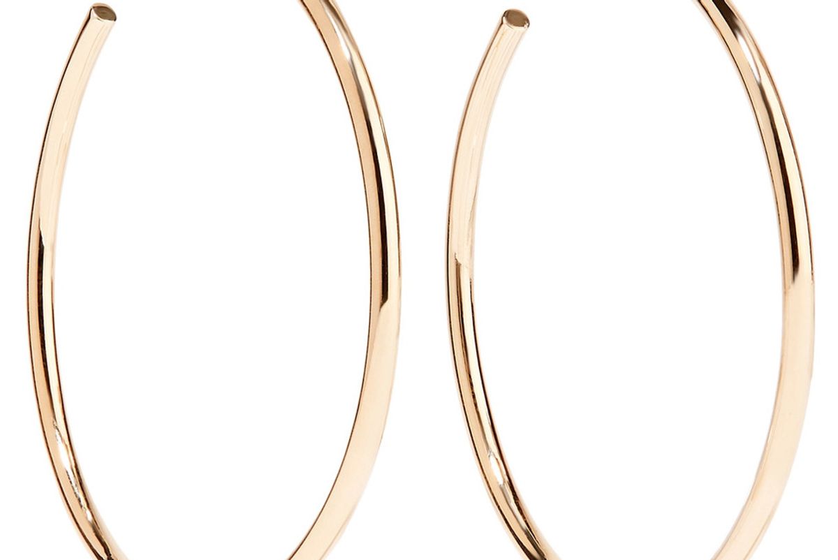 Classic Round Gold-Plated Hoop Earrings