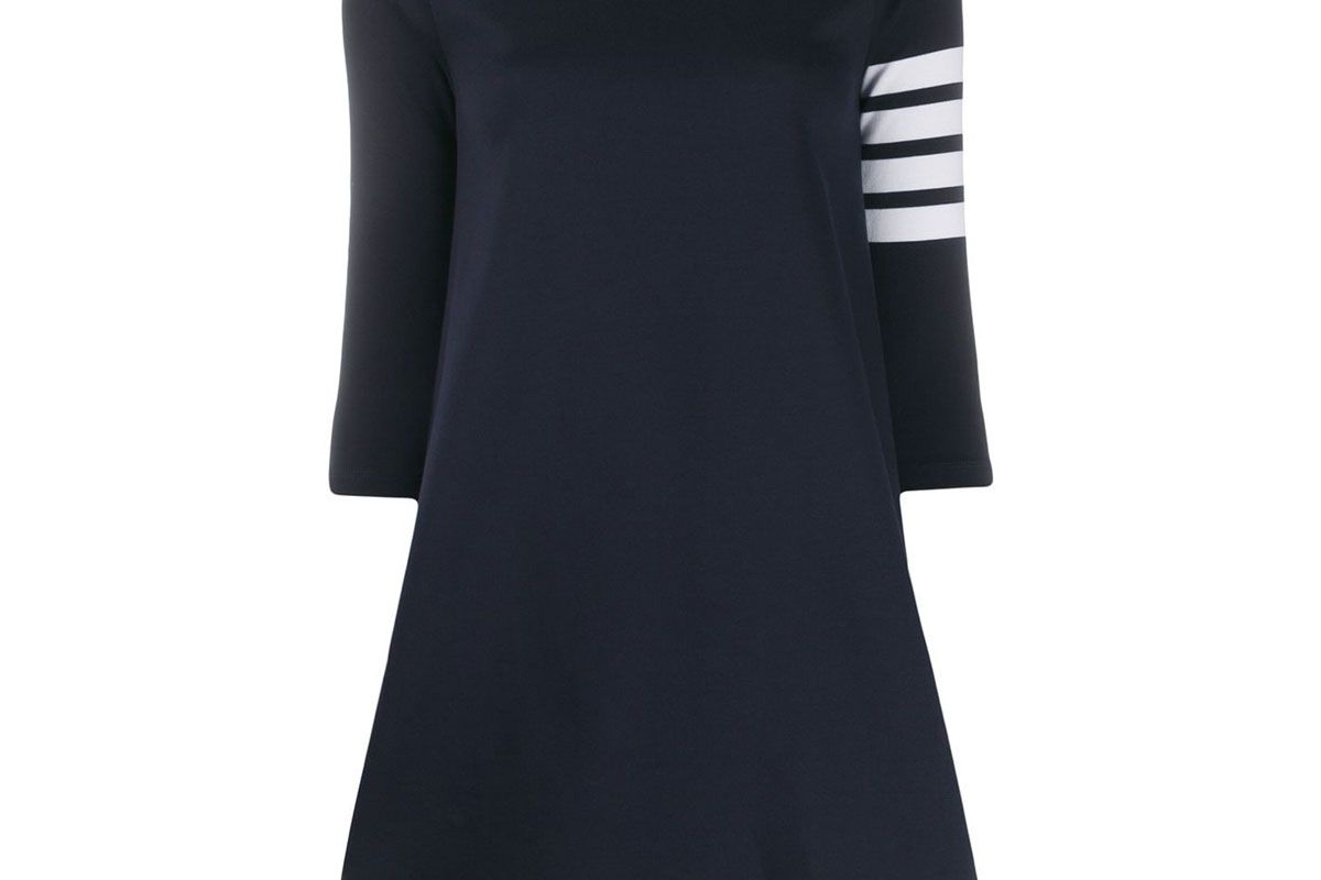 thom browne 4 bar striped dress