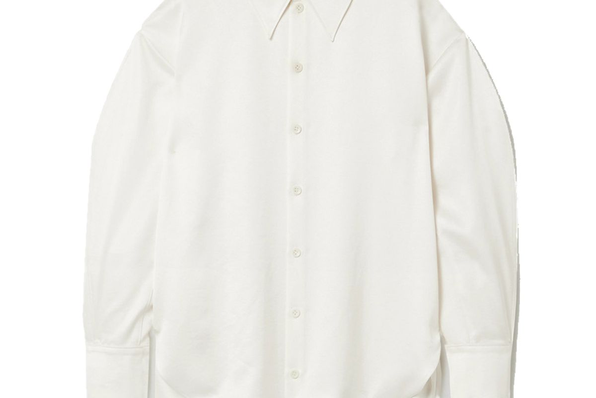 tibi celia oversized satin blouse