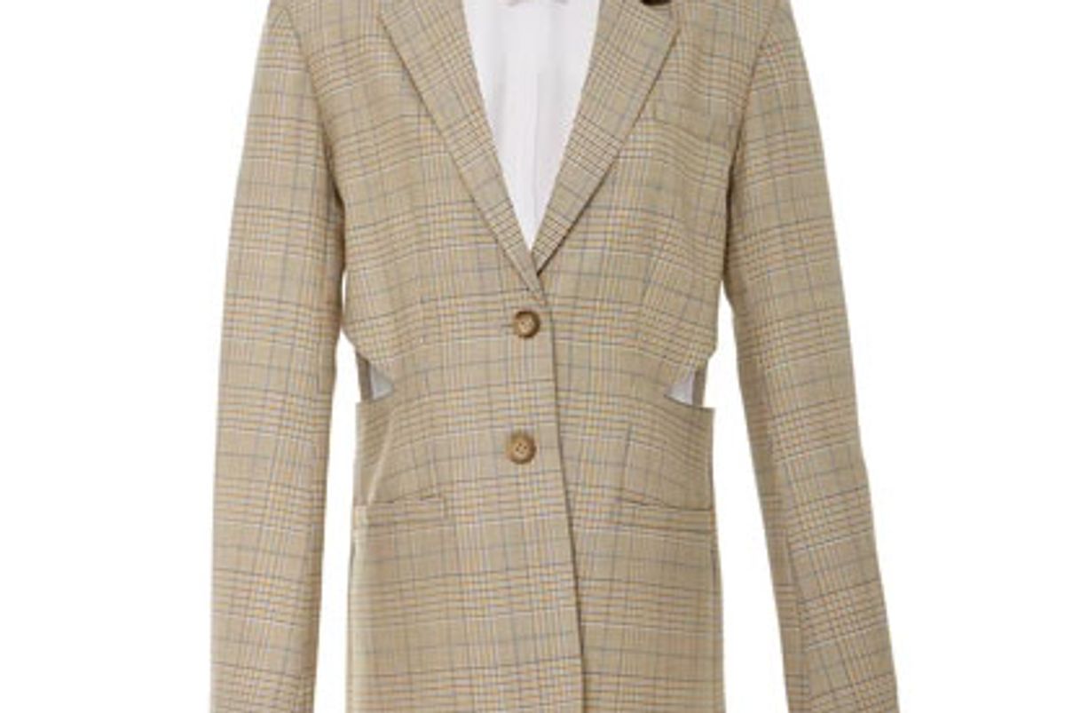 tibi cut out pleated blazer