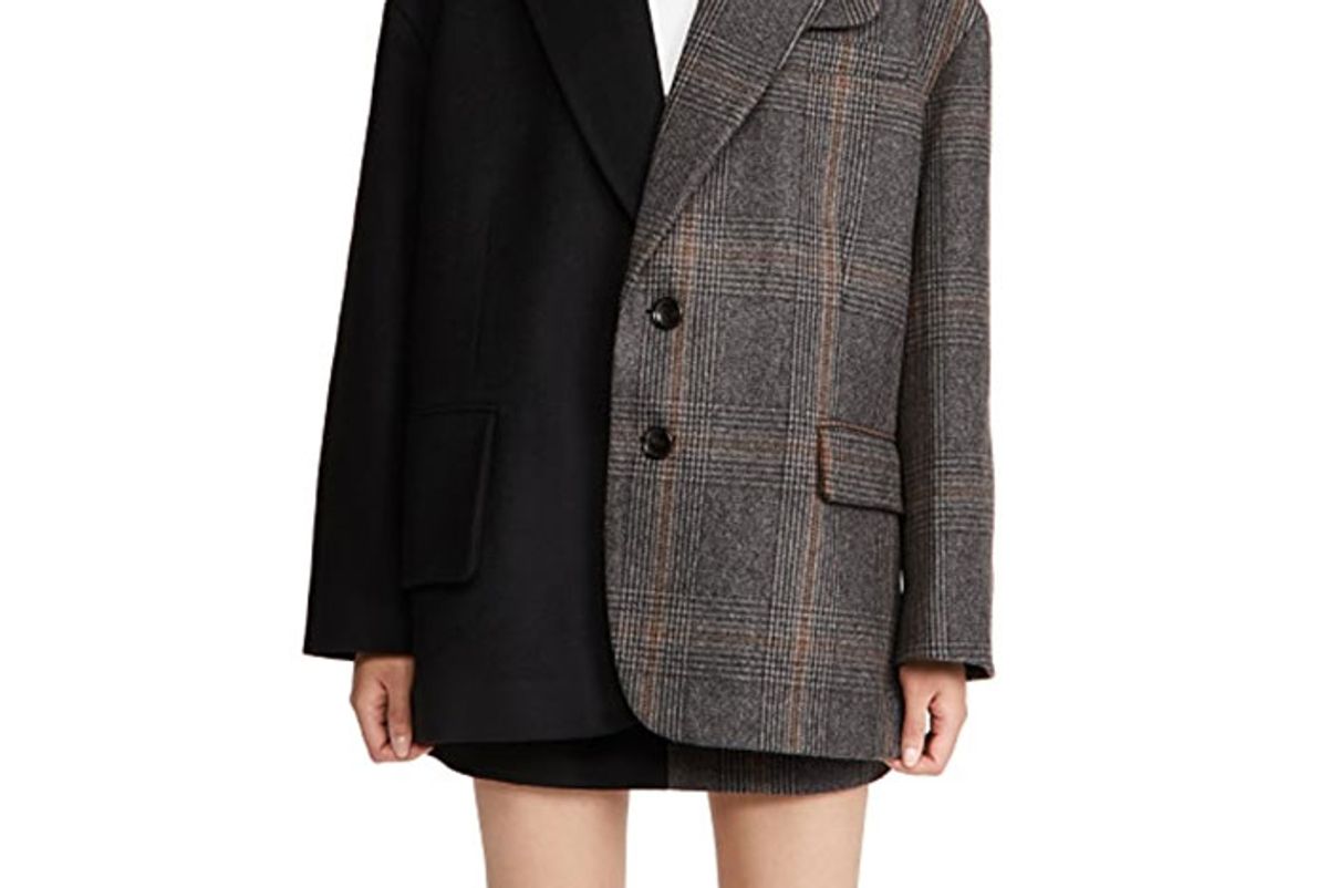 tibi liam blazer with flap collar